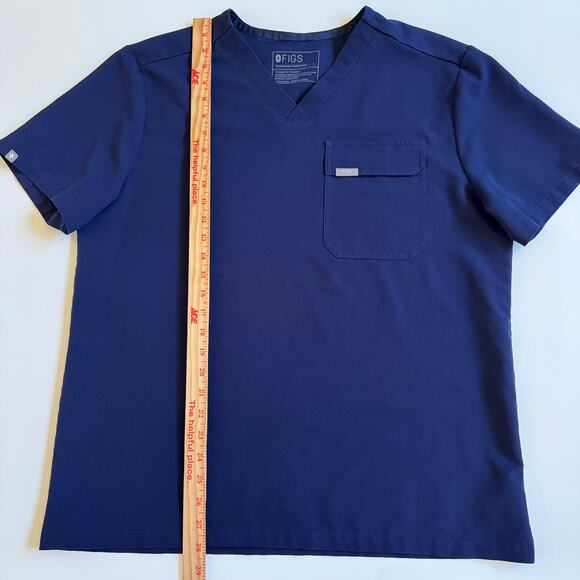 Figs Navy Blue Scrub Top Bundle of 3 Navy Size XL M22SW1020 Tab Pocket Shirt EUC - Picture 6 of 11